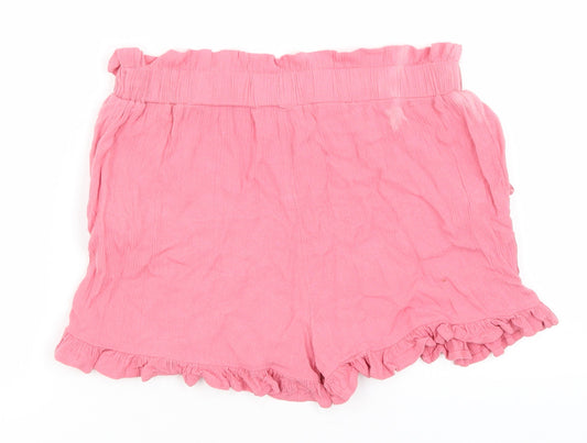 TU Girls Pink Viscose Cargo Shorts Size 10 Years Regular