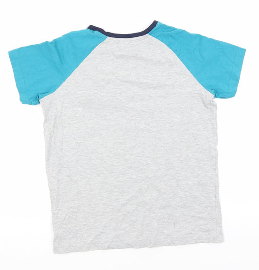 Matalan Boys Grey Cotton Basic T-Shirt Size 13 Years Round Neck - Team Chill