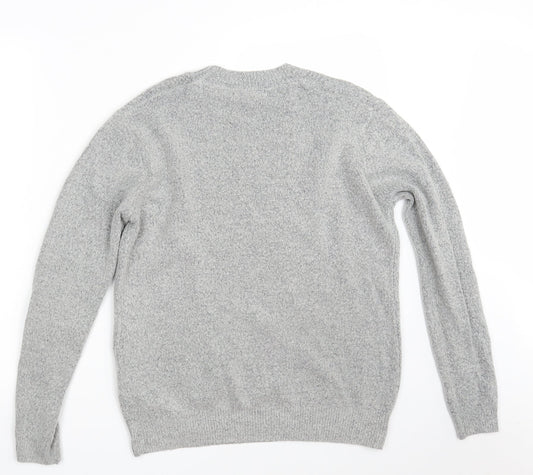 Studio Womens Grey Round Neck Acrylic Pullover Jumper Size 12