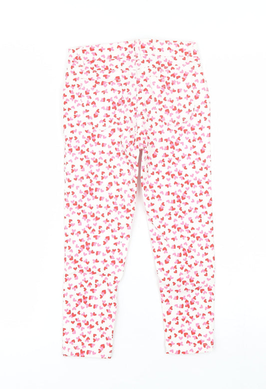 Frendz Girls Pink Cotton Skinny Jeans Size 5-6 Years Regular