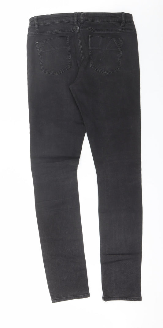 Denim Co Womens Black Cotton Skinny Jeans Size 12 L33 in Regular