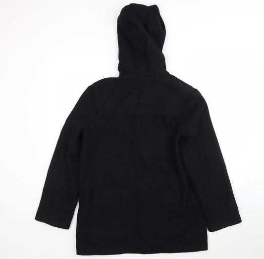 POP Womens Black Pea Coat Coat Size S