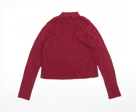 New Look Girls Purple Round Neck Cotton Pullover Jumper Size 14-15 Years