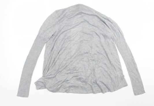 Dorothy Perkins Womens Grey V-Neck Viscose Cardigan Jumper Size 8