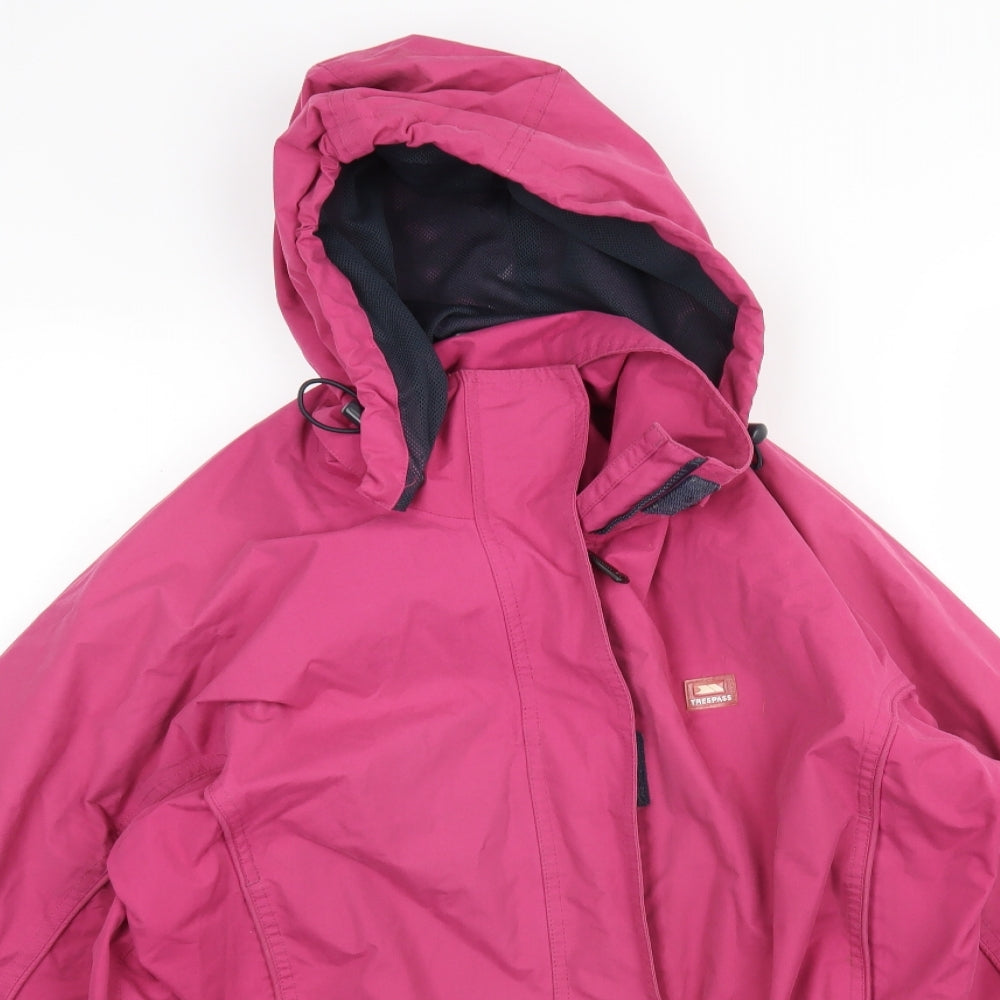 Trespass Womens Pink Rain Coat Coat Size M