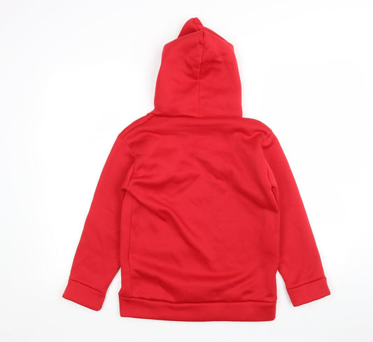 Preworn Girls Red Polyester Pullover Hoodie Size 11-12 Years - Tik Tok
