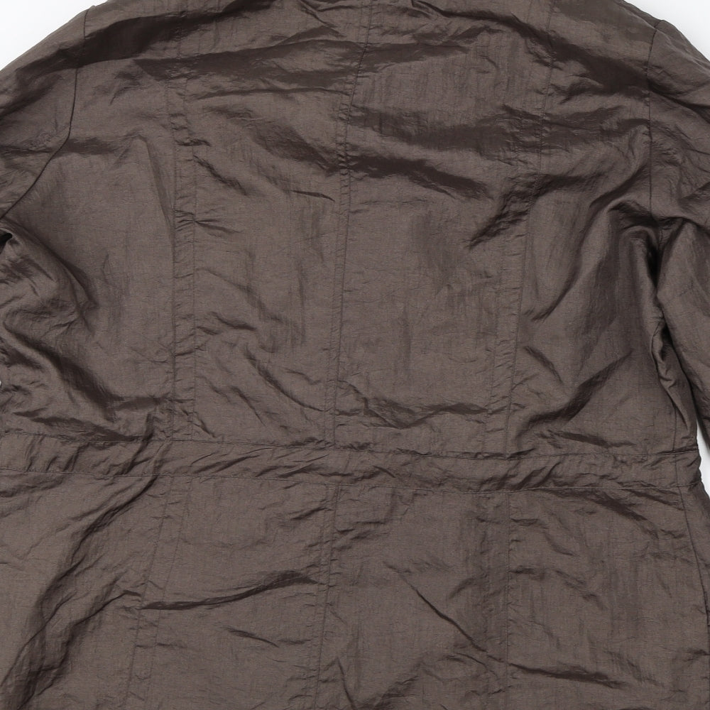 BM Womens Brown Overcoat Coat Size 16