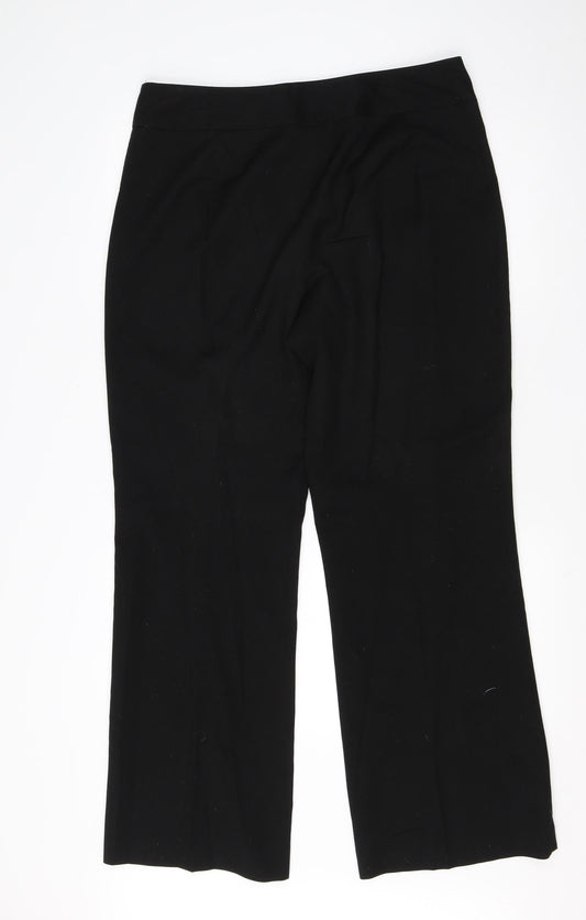 NEXT Womens Black Polyester Dress Pants Trousers Size 14 L28 in Regular