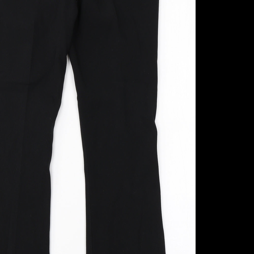 M&S Womens Black Viscose Dress Pants Trousers Size 12 L27 in Regular