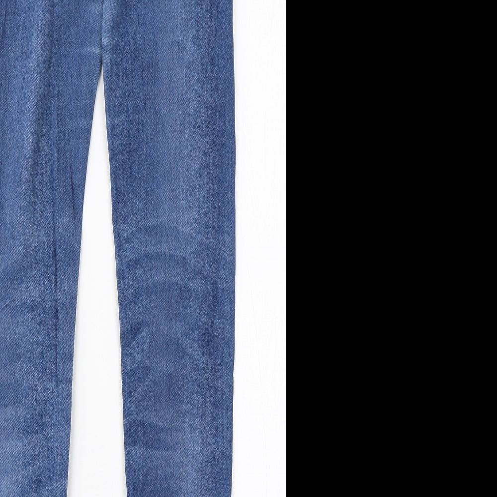 Preworn Womens Blue Cotton Skinny Jeans Size XS L29 in Regular