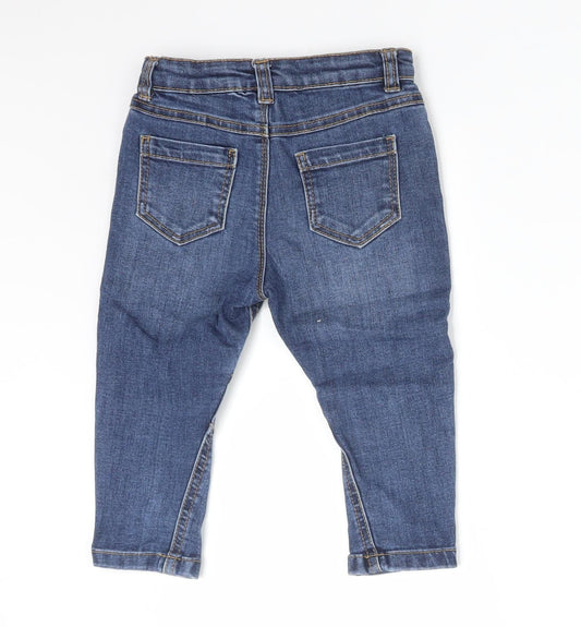 George Boys Blue Cotton Jeans Size 12-18 Months