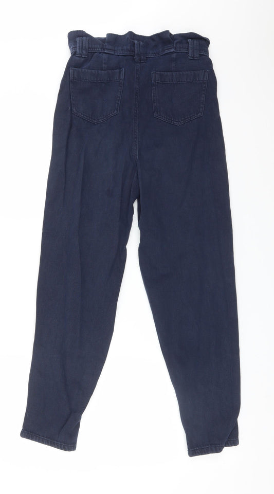 Per Una Womens Blue Cotton Straight Jeans Size 6 L28 in Regular