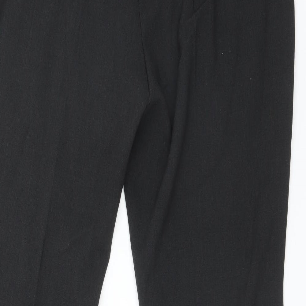 M&S Womens Grey Polyester Dress Pants Trousers Size 14 L29 in Regular