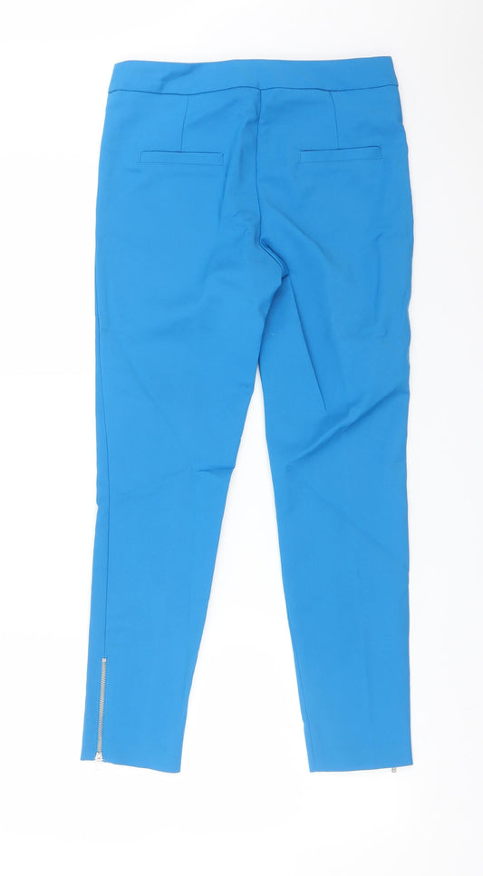 ASOS Womens Blue Cotton Carrot Trousers Size 8 L26 in Regular