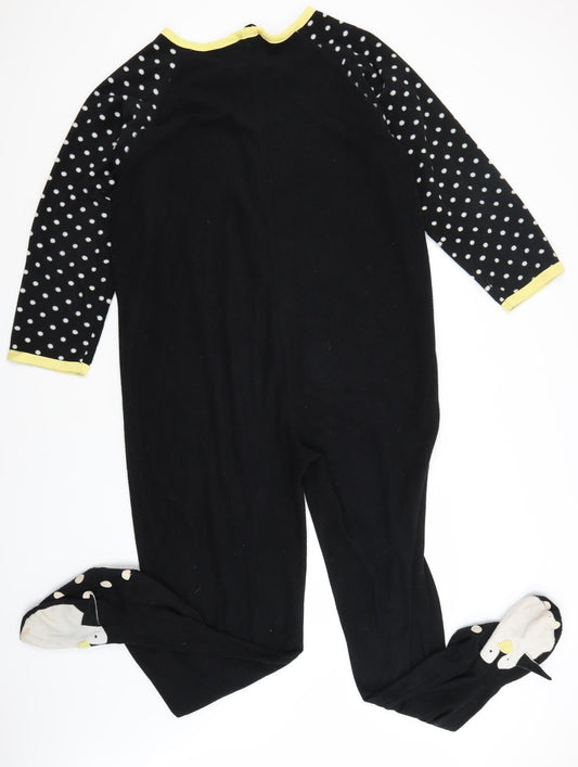 Secret Womens Black Solid Polyester One Piece Size 12 - Penguin