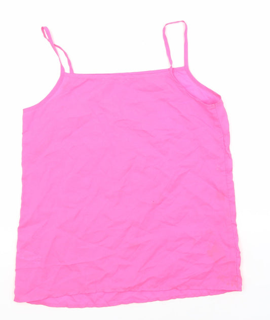 George Girls Pink Polyester Basic Tank Size 13-14 Years Off the Shoulder