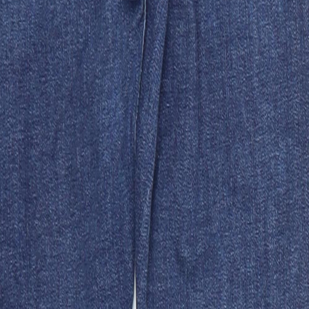 Denim & Co. Womens Blue Cotton Straight Jeans Size 8 L27 in Regular