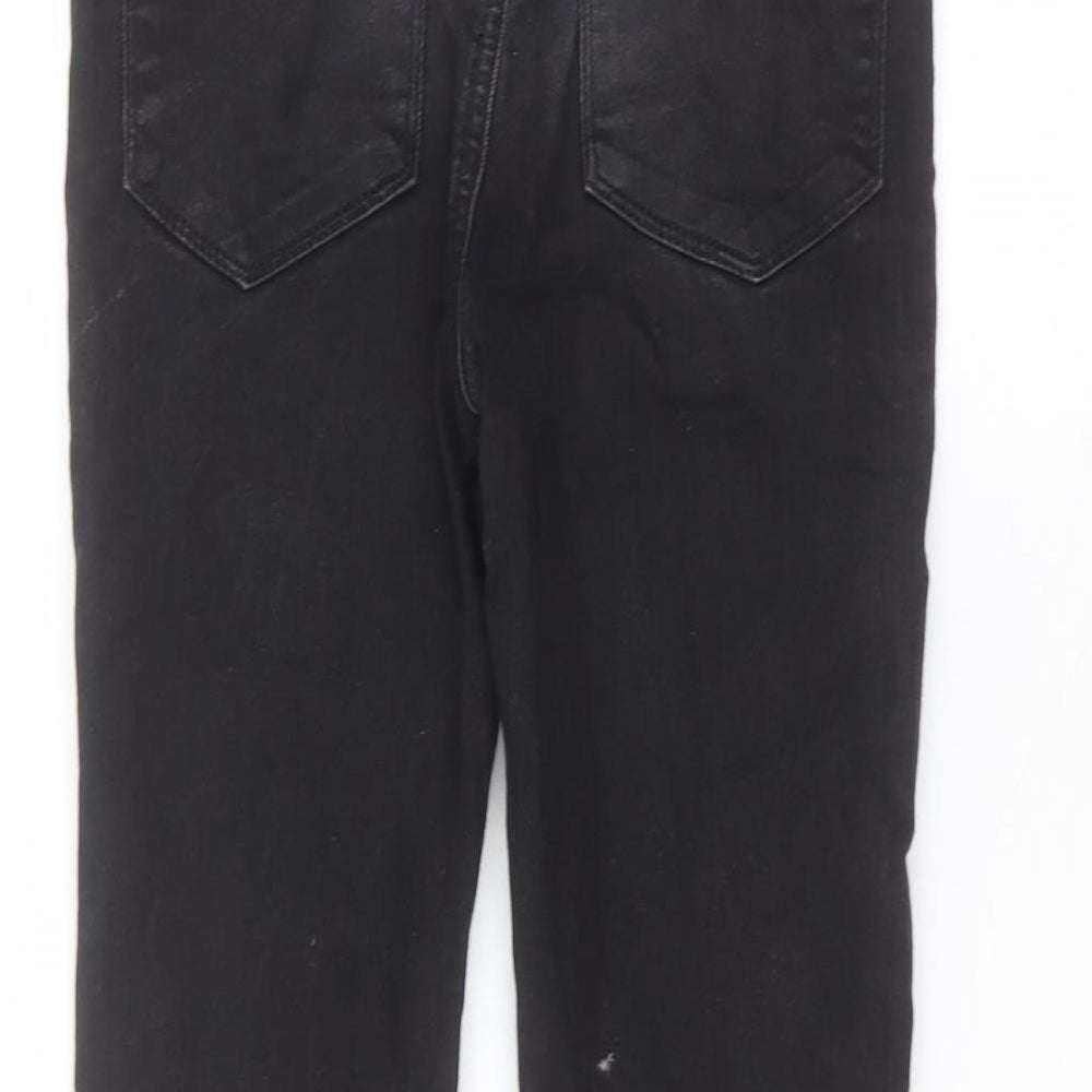 Matalan Girls Black Cotton Skinny Jeans Size 12 Years Regular