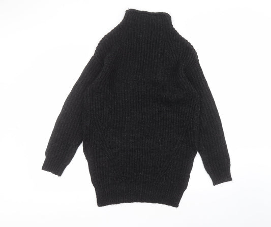 Matalan Womens Black Round Neck Acrylic Pullover Jumper Size S