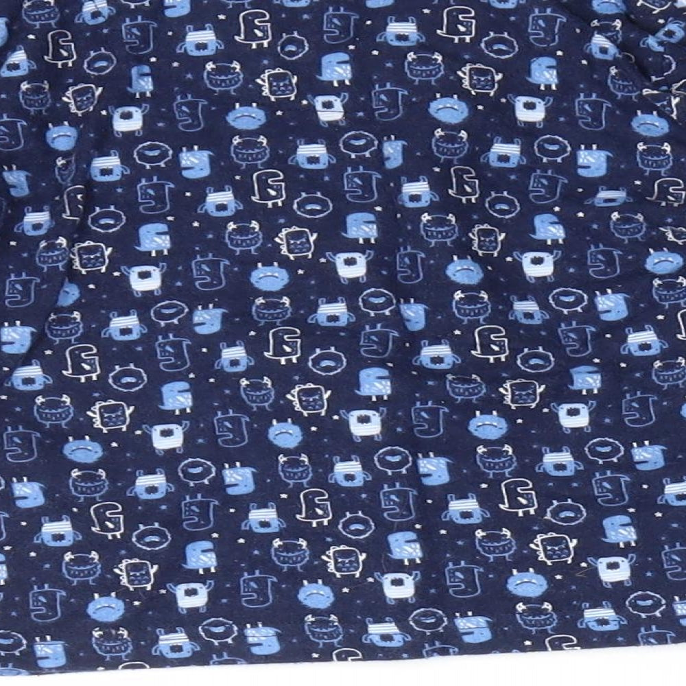 Primark Boys Blue Animal Print Cotton Pyjama Top Size 18-24 Months - Monsters
