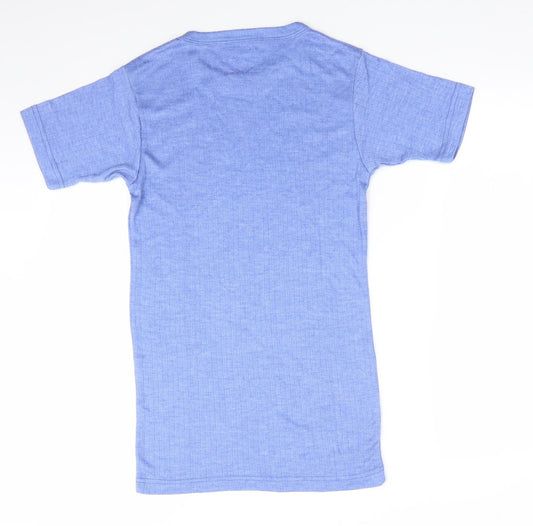 Click Workwear Womens Blue Polyester Tunic T-Shirt Size M Round Neck - Sky Blue Soft Feel