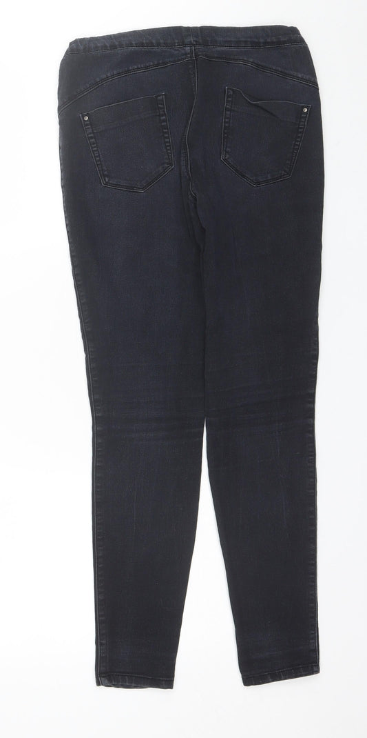 Denim Co Womens Black Cotton Jegging Jeans Size 8 L26 in Regular
