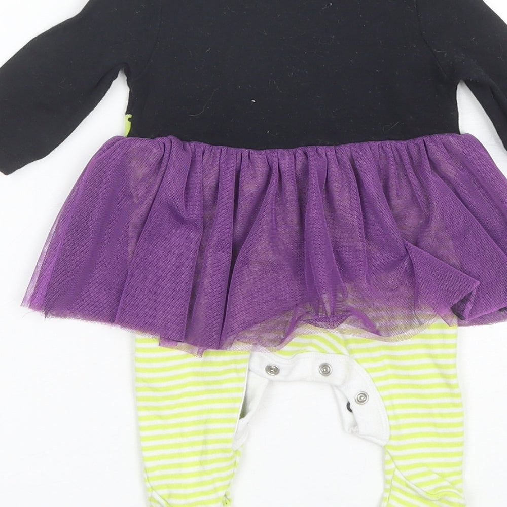 F&F Baby Purple Cotton Babygrow One-Piece Size 0-3 Months