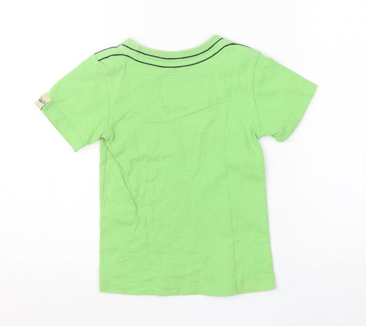 Kangaroo Boys Green Cotton Basic T-Shirt Size S Round Neck