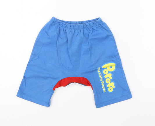 Pororo Boys Blue Cotton Sweatpants Trousers Size 12 Months - pororo