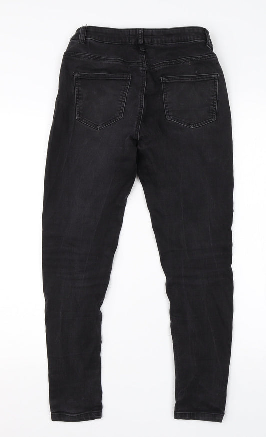 Golddigga Womens Black Cotton Skinny Jeans Size 10 L24 in Regular