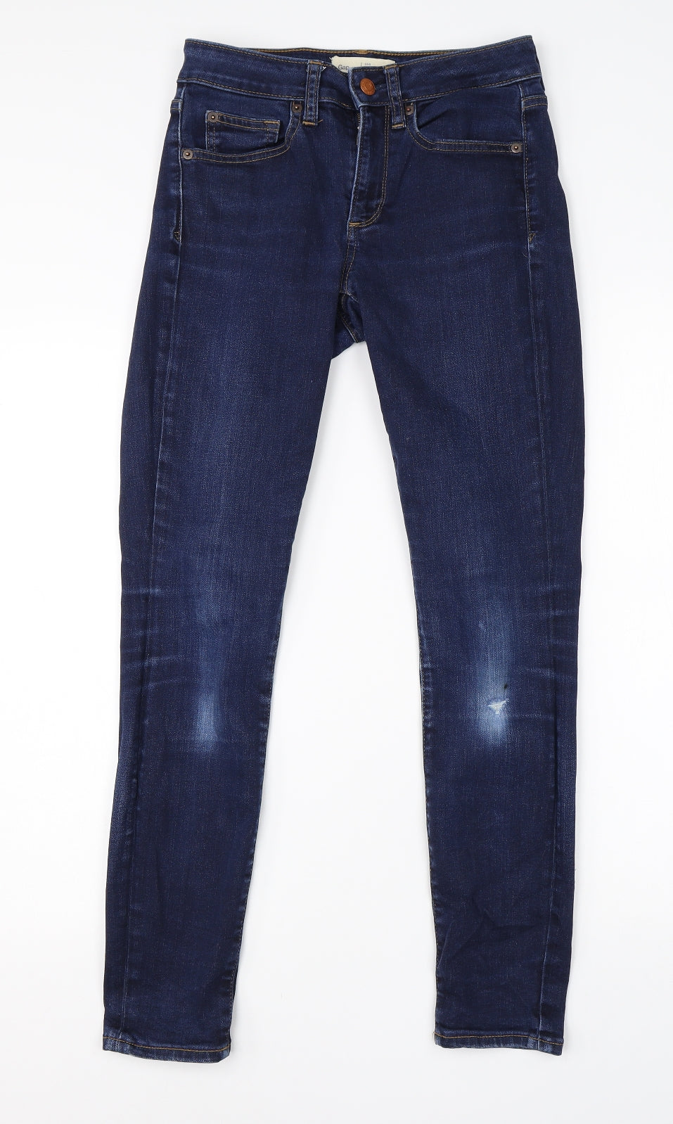 Gap Womens Blue  Cotton Skinny Jeans Size 26 in L28 in Regular