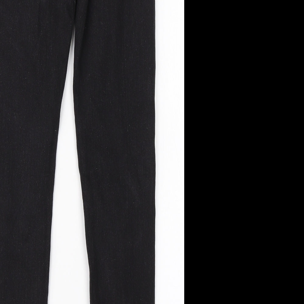 Preworn Girls Black Cotton Skinny Jeans Size 11-12 Years Regular