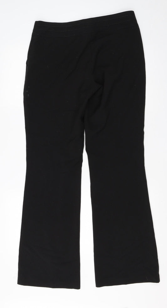 New Look Womens Black Viscose Dress Pants Trousers Size 10 L30 in Regular