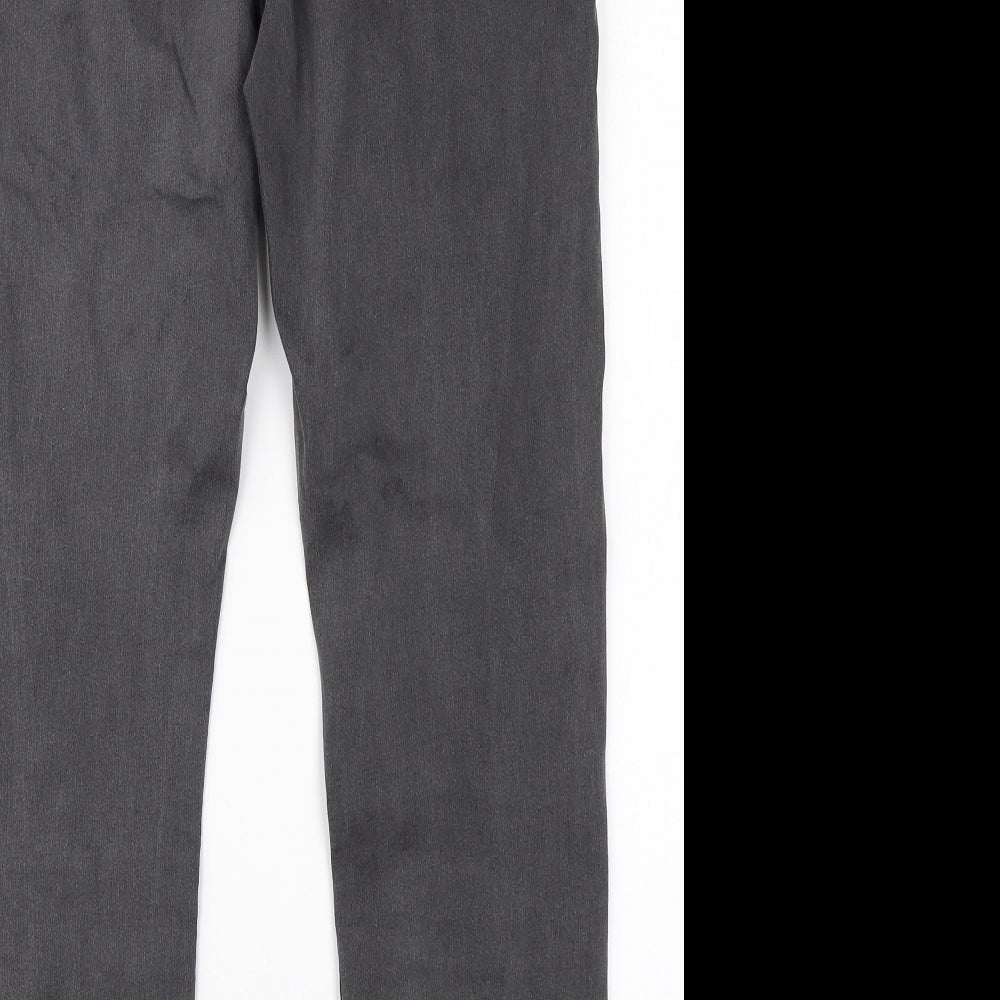 Preworn Womens Grey Cotton Skinny Jeans Size 35 in L26 in Regular