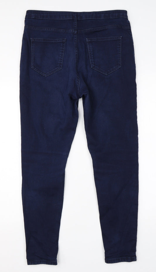 Preworn Womens Blue Cotton Jegging Jeans Size 34 in L25 in Regular