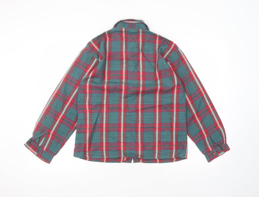 gamargue Womens Red Polyester Basic Button-Up Size 12 Collared