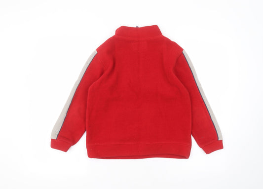 Kangaroo Boys Red Round Neck Polyester Pullover Jumper Size 7-8 Years