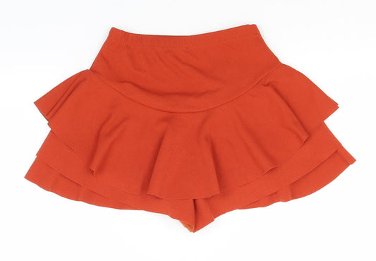Preworn Womens Brown Polyester A-Line Skirt Size 10