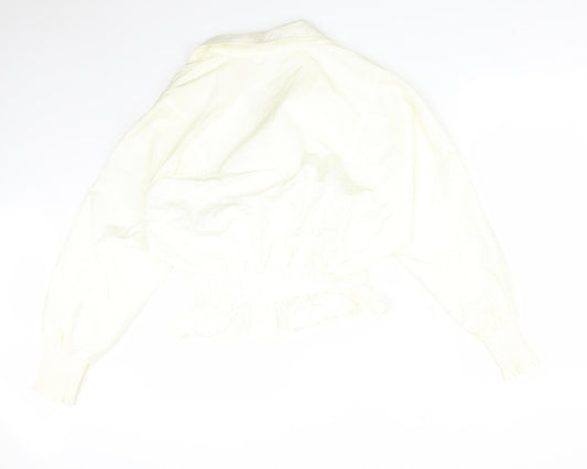 River Island Womens Yellow Nylon Basic T-Shirt Size 12 V-Neck