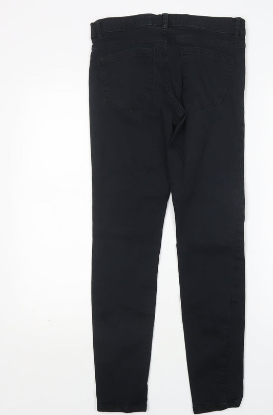 H&M Womens Black Cotton Skinny Jeans Size 8 L29 in Regular