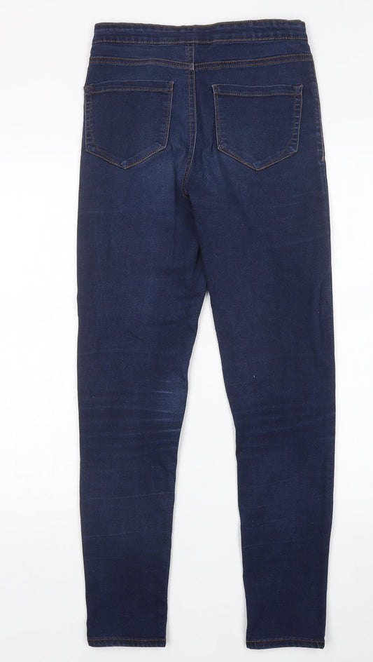 Denim co Womens Blue Cotton Skinny Jeans Size 10 L28 in Regular