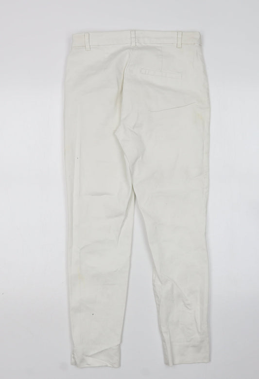 H&M Womens White Cotton Skinny Jeans Size 8 L26 in Regular