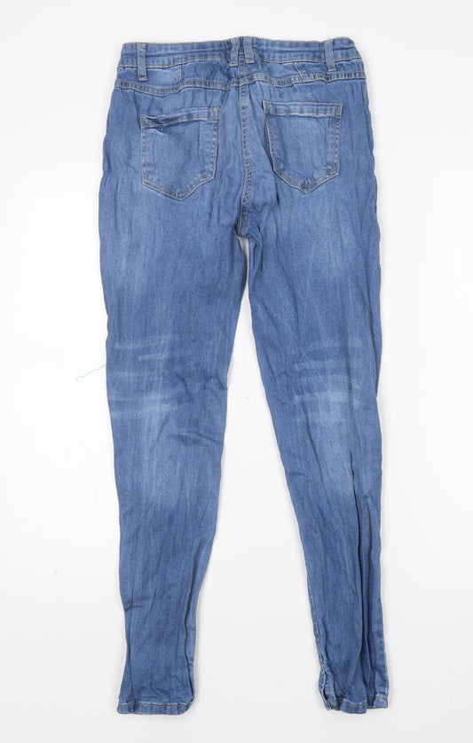 Pink Boutique Womens Blue Cotton Skinny Jeans Size 10 L28 in Regular