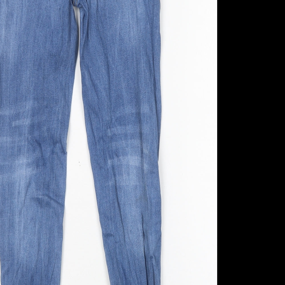 Pink Boutique Womens Blue Cotton Skinny Jeans Size 10 L28 in Regular