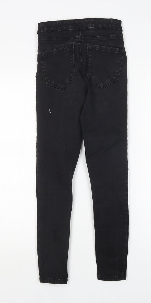 Denim co Womens Black Cotton Skinny Jeans Size 10 L25 in Regular