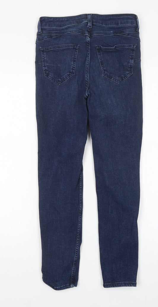 New Look Womens Blue Cotton Skinny Jeans Size 8 L25 in Regular