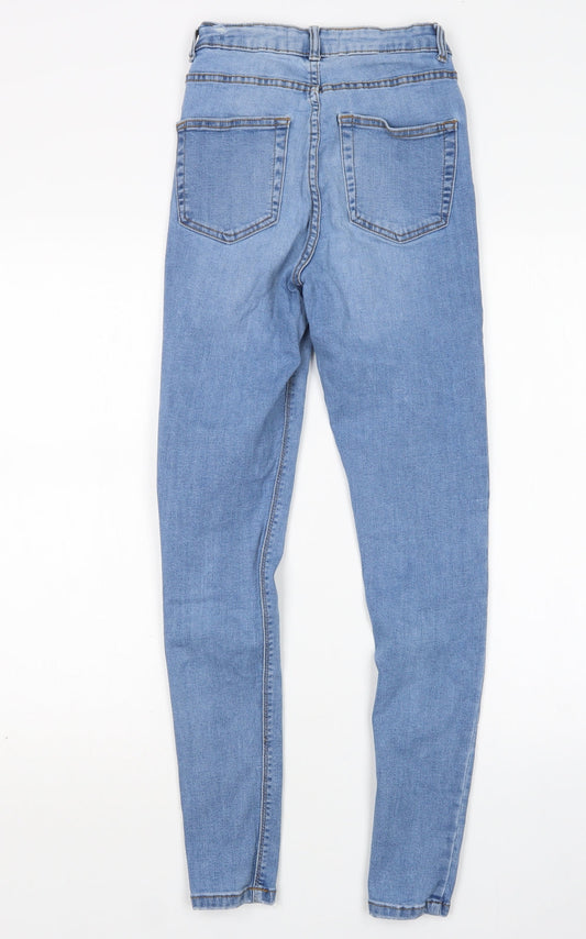 Denim co Womens Blue Cotton Skinny Jeans Size 8 L28 in Regular