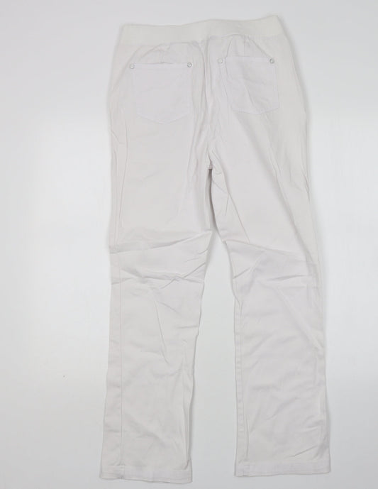 Debenhams Womens White Cotton Jegging Jeans Size 10 L29 in Regular