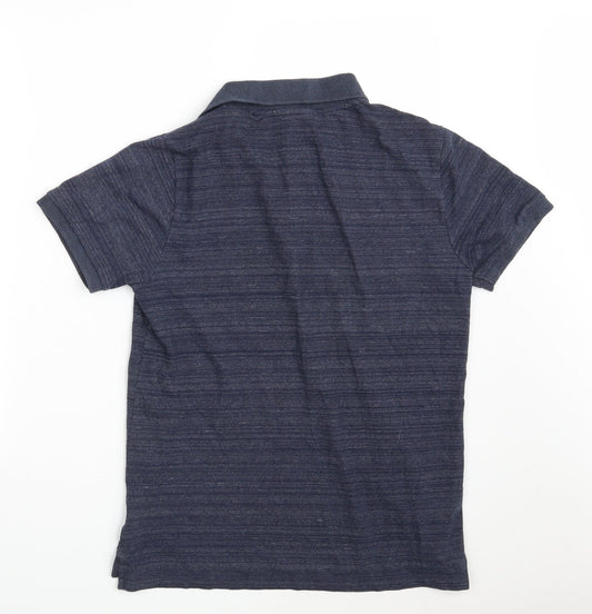 GAP Mens Blue 100% Cotton Polo Size M Collared Button