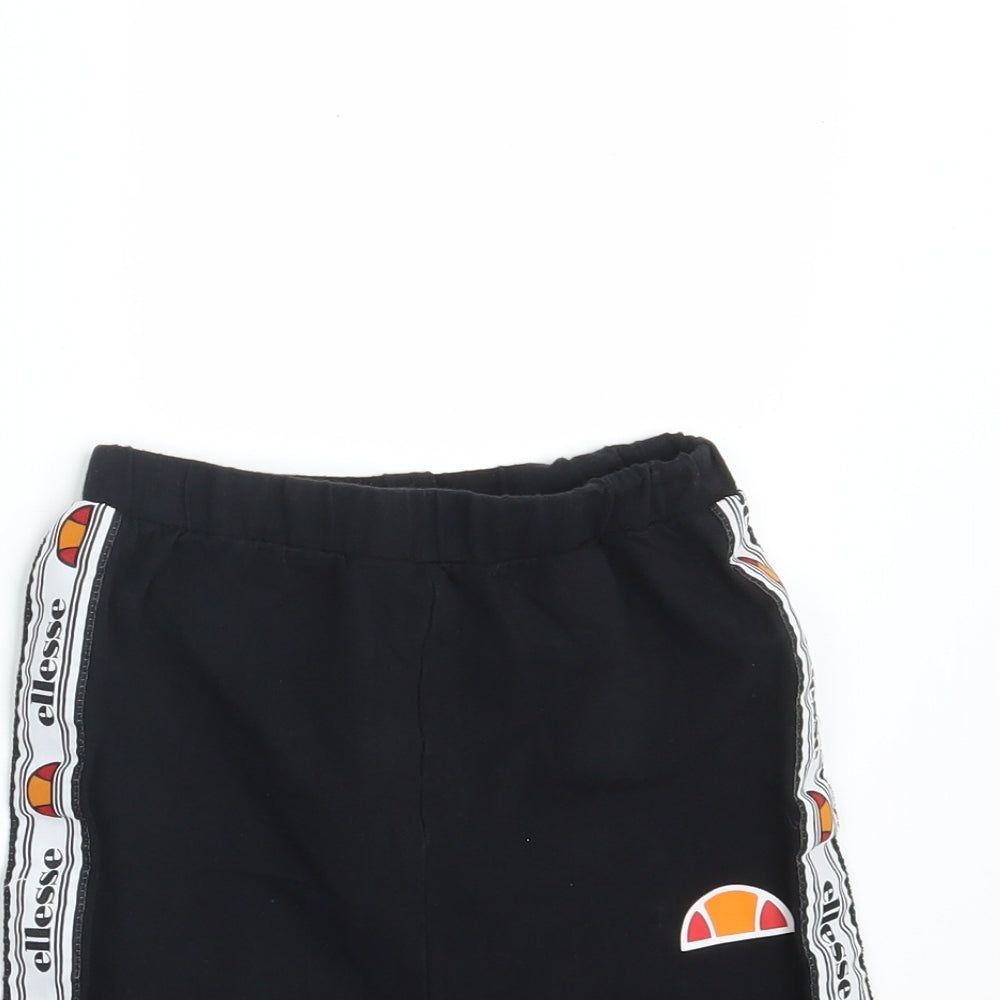 ellesse Womens Black Cotton Compression Shorts Size 6 L10 in Athletic - Waist 20in